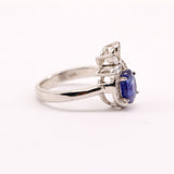 Anillo de Zafiro y Zirconia cúbica