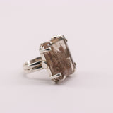 Anillo de Lodolito o cuarzo musgoso