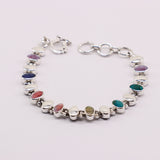 Pulsera de Nacar, Malaquita, Rodonita, Turquesa y Lapislazuli