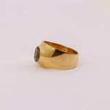 Anillo de Moldavita en oro 18K