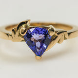 Anillo de Tanzanita en oro 18 k