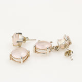 Aros de  Cuarzo Rosa en Plata 950 | Rocas & Cristales