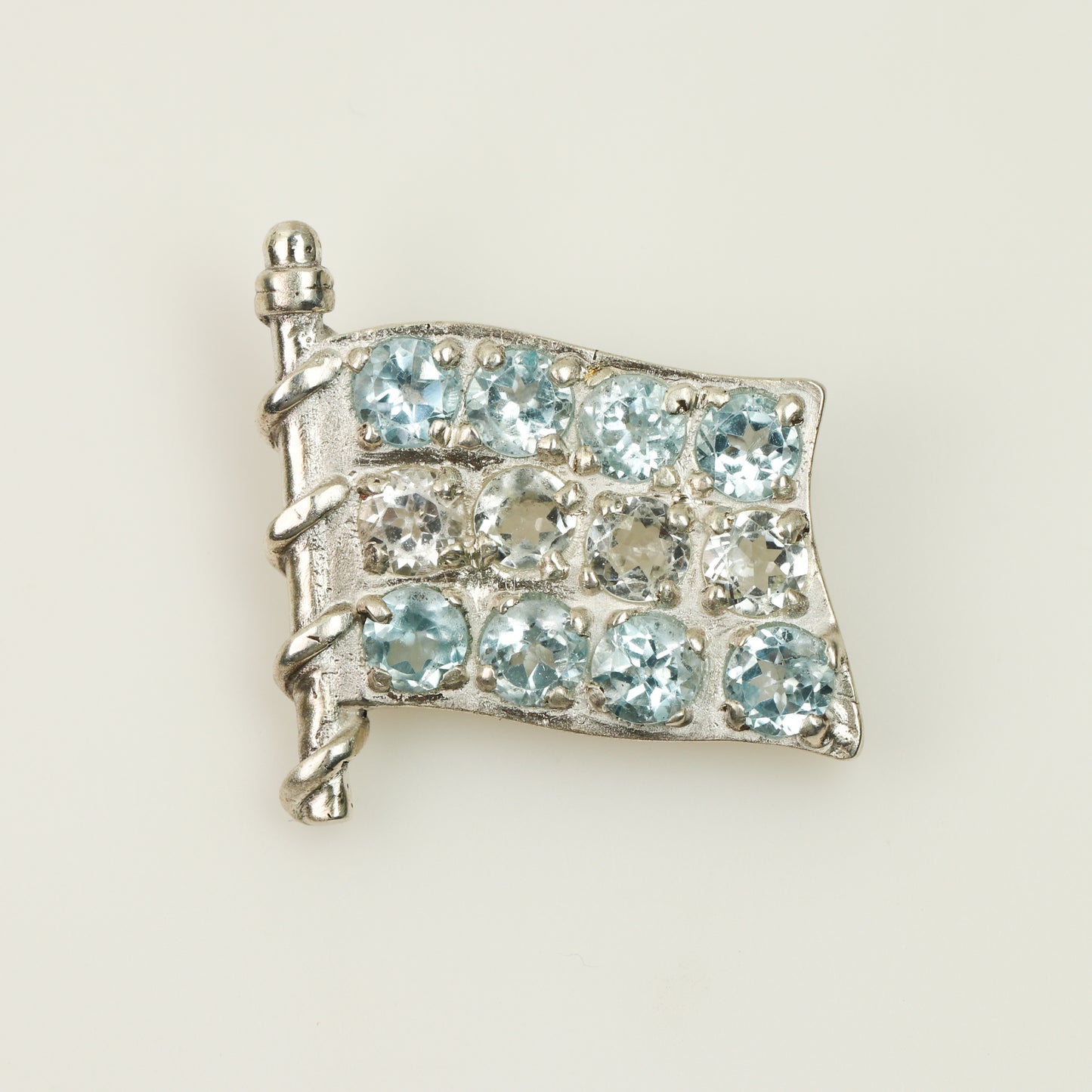 Pin Bandera Argentina en Topacio azul y blanco