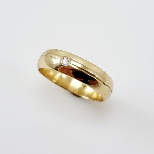 Alianza oro 18 con Diamante - Anillos
