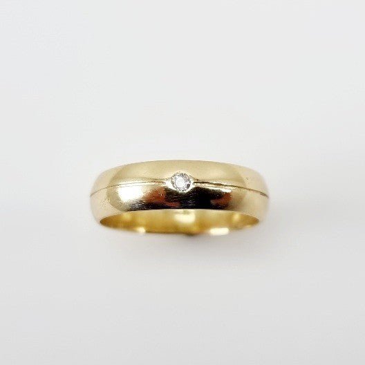 Alianza oro 18 con Diamante - Anillos