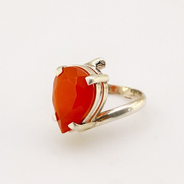 Anillo de Ágata Cornalina Facetada - Anillos