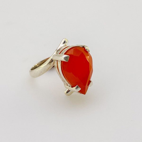 Anillo de Ágata Cornalina Facetada - Anillos