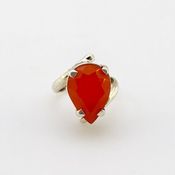 Anillo de Ágata Cornalina Facetada - Anillos