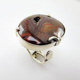 Anillo de Ágata Samyta con geoda de cuarzo - Anillos
