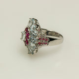 Anillo de Aguamarina y Rodolita - Anillos