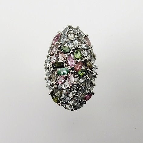 Anillo de Aguamarina y Turmalinas - Anillos