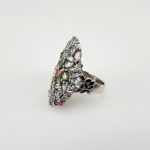 Anillo de Aguamarina y Turmalinas - Anillos