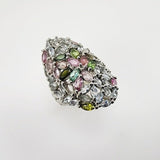Anillo de Aguamarina y Turmalinas - Anillos