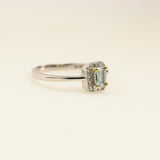 Anillo de Aguamarina y zircon natural - Anillos