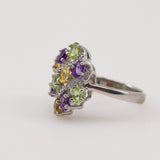 Anillo de Amatista, Citrino, Peridoto y cubic zirconia - Anillos