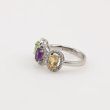 Anillo de Amatista, Citrino, Peridoto y cubic zirconia - Anillos