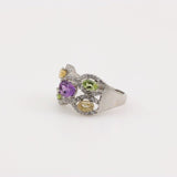 Anillo de Amatista, Citrino, Peridoto y cubic zirconia - Anillos