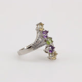 Anillo de Amatista, Citrino, Peridoto y cubic zirconia - Anillos