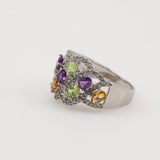 Anillo de Amatista, Citrino, Peridoto y cubic zirconia - Anillos