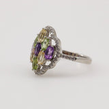 Anillo de Amatista, Citrino, Peridoto y cubic zirconia - Anillos