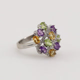 Anillo de Amatista, Citrino, Peridoto y cubic zirconia - Anillos