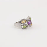 Anillo de Amatista, Citrino, Peridoto y cubic zirconia - Anillos