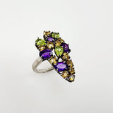 Anillo de Amatista, Citrino y Peridoto - Anillos