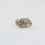 Anillo de Amatista, Citrino y Peridoto - Anillos