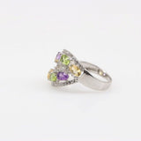 Anillo de Amatista, Citrino y Peridoto - Anillos