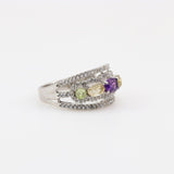 Anillo de Amatista, Citrino y Peridoto - Anillos