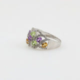Anillo de Amatista, Citrino y Peridoto - Anillos