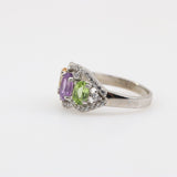 Anillo de Amatista, Citrino y Peridoto - Anillos