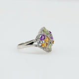 Anillo de Amatista, Citrino y Peridoto - Anillos
