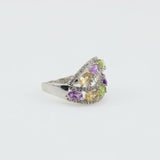 Anillo de Amatista, Citrino y Peridoto - Anillos