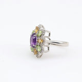 Anillo de Amatista, Citrino y Peridoto - Anillos
