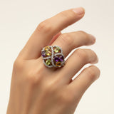 Anillo de Amatista, Citrino y Peridoto y cubic zirconia - Anillos