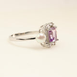 Anillo de Amatista, perlas y cubic zirconia - Anillos