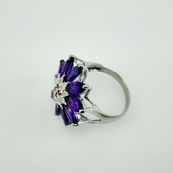 Anillo de Amatista, Rodolita y cubic zirconia - Anillos