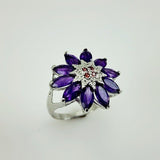 Anillo de Amatista, Rodolita y cubic zirconia - Anillos