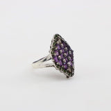 Anillo de Amatista, Tsavorite y Cuarzo ahumado - Anillos