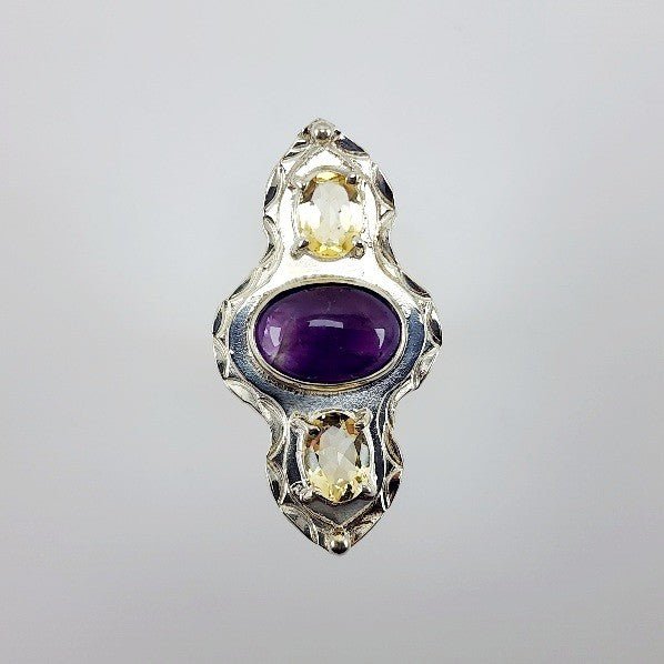 Anillo de Amatista y Citrino - Anillos