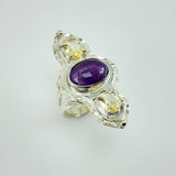 Anillo de Amatista y Citrino - Anillos