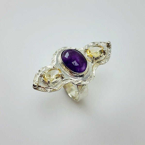 Anillo de Amatista y Citrino - Anillos