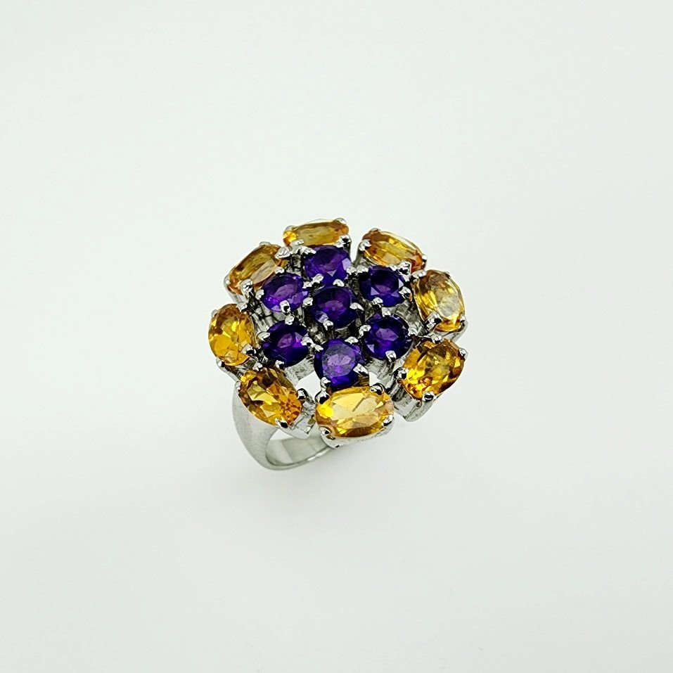 Anillo de Amatista y Citrinos - Anillos