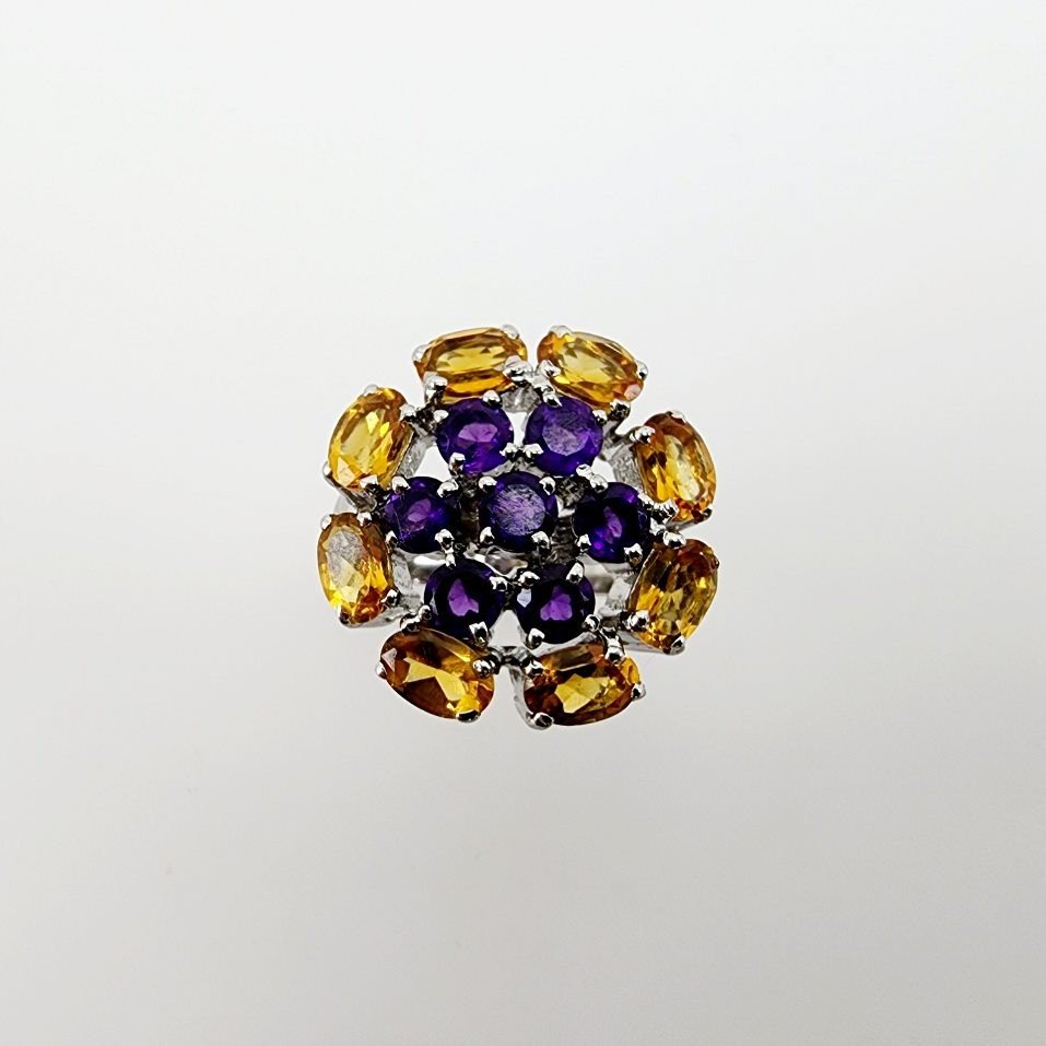 Anillo de Amatista y Citrinos - Anillos