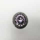Anillo de Amatista y cubic zirconia - Anillos