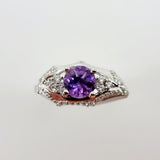 Anillo de Amatista y cubic zirconia - Anillos