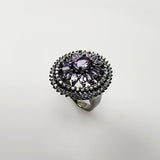 Anillo de Amatista y cubic zirconia - Anillos