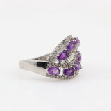 Anillo de Amatista y cubic zirconia - Anillos