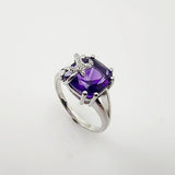 Anillo de Amatista y cubic zirconia - Anillos